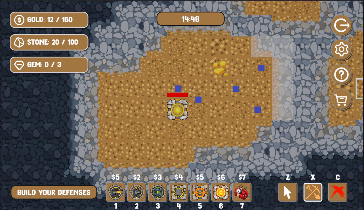 Units emerge to dig stone tiles